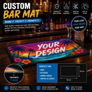 Custom Bar Mat – Your Logo, Your Design